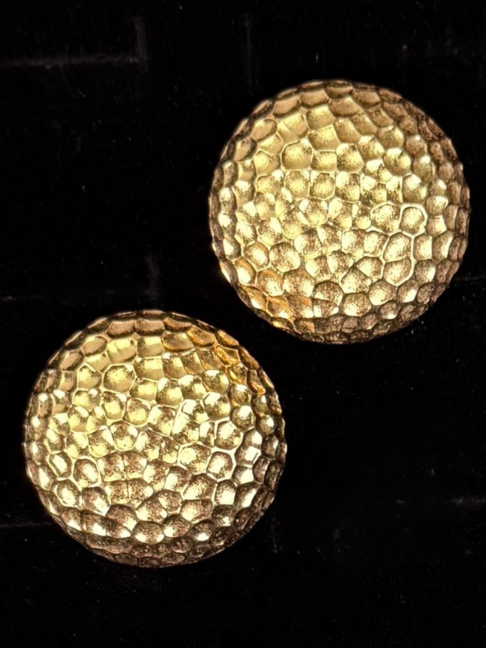 Gorgeous, vintage Monet, weighted dome, goldtone, clip on earrings